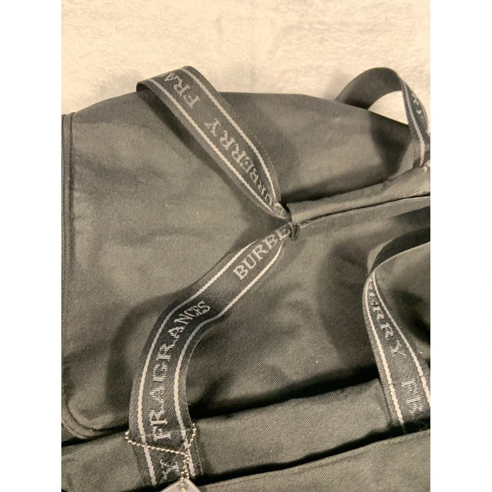 Burberry Fragrances Promotional Duffel Bag Medium Black Nylon Travel Weekender